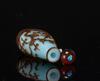 Qing -A Red and Brown overlay Blue Glass Snuff Bottle - 6