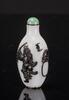 Qing-A Black Overlay White Glass Snuff Bottle - 3