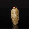 Qing - A Yellowish Jade Carved "Gourd’" Snuff Bottle - 2