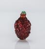 Qing-A Red Amber Carved ‘18 Luohan’ Snuff Bottle - 4