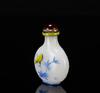 Qing-A Two Color Overlay White Glass Snuff Bottle - 4