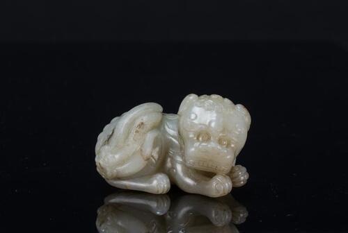 Ming-A White Jade Lion