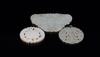 Late Qing/Republic-A Group Of Three White Jade Carved Butterfly,Fu Shou, Pendants - 3
