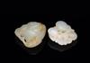 Qing-A Two White Jade Carved ‘ Bat and Peach’ Pendant - 8