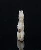 Liao-A White Jade Carved Dragon Pendant - 3