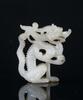 Liao-A White Jade Carved Dragon Pendant - 5