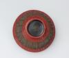 An Imperial Chinese Carved Red ,Green and Black Lacquer Cup With Poem And 2 Seals. - 6