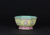 Late Qing-A Yellow Ground Famille Glazed Hexagon Bowl(Da Qing Daoguang Nian Zhi ‘Mark - 2