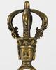 Qing - A Gilt- Bronze Figure of Jambhala And Riual Bell, Inside the Bell Has Character Mark - 4