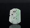 A Translucant Green Jadeite Carved Dragon And Shou’ Pendant - 2