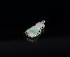 A Green Jadeite Guanyin Mounted 14k Diamonds Pendant - 5