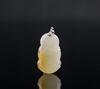 A Translucent Yellow Jadeite Carved Maitreya Pendant - 2