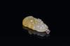 A Translucent Yellow Jadeite Carved Maitreya Pendant - 5