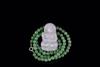 A Lavendar Jadeite Guanyin And Apple Green Jadeite Beads Necklace (2 Pices)