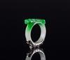 An Apple Green Jadeite Carved’Dragon’ Ring - 2