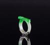 An Apple Green Jadeite Carved’Dragon’ Ring - 4