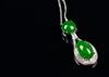 Two jadeite jade cabochons pendant - 3