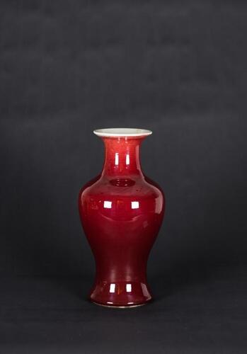 Qing-A Copper-Red Glazed Vase