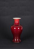 Qing-A Copper-Red Glazed Vase