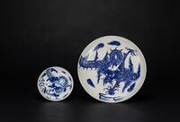 Qing-A Two Blue And White ‘Dragon’ Plate