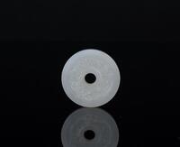A White Jade Carved Cloud Disc