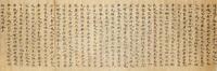 Tang- A Buddhist Scriptures Ink On Paper, Mounted,