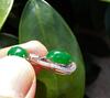 Two jadeite jade cabochons pendant - 7