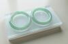 A pair of Spectacular translucent green Jadeite bangles - 4