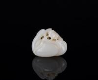 Qing-A White Jade Mandrain Duck Pandant