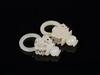 Qing-A Group Of Four Pair White Jade Carved &#8216;Flowers&#8217; Earrings (Total 8 ps) - 3