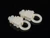 Qing-A Group Of Four Pair White Jade Carved &#8216;Flowers&#8217; Earrings (Total 8 ps) - 6