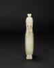 Qing-A White Jade &#8216;Lotus And Brids&#8217; Vase and Cover - 4