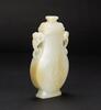 Qing-A White Jade &#8216;Lotus And Brids&#8217; Vase and Cover - 6