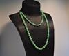 Very rare and fine bright green Jadeite round bead necklace - 2