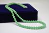 Very rare and fine bright green Jadeite round bead necklace - 6