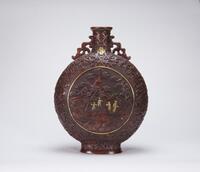 Repubic - A Partial Gilt-Bronze " Flower and Figurs" Vase
