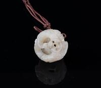 Qing-A White Jade Carved Bolus Ball