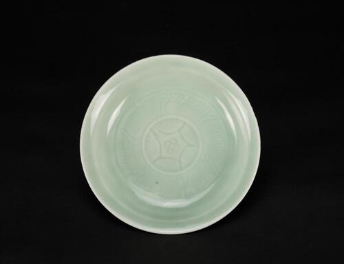 Qing-A Celadon Glazed Plate