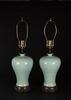 Republic-A Pair Of Celadon Glazed Vases Lamp - 2