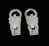 Qing-A Two Pair Of White Jade Carved �Shuo� Earring - 2