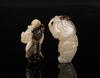 Qing-A Two Resset White Jade Carved Figure - 2