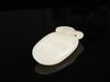 Qing -A White Jade Carved Melon Pendant - 4