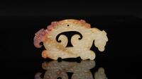 Antique-A White Jade Carved Dragon Pandant