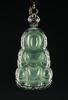 An Icy Apple Green Jadeite Guanyin And Diamond Pendant - 2