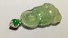 An Icy Apple Green Jadeite Guanyin And Diamond Pendant - 4