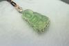 An Icy Apple Green Jadeite Guanyin And Diamond Pendant - 5