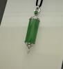 A Large rectangular curved Jadeite plaque pendant - 2