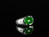 A Fine Translucent Jadeite Jade Diamond Men�s Ring - 4