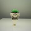 A Flawless High Dome Jadeite Cabochon Diamond Ring - 4