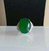 A Stunning Large Icy Bright Green Jadeite Diamond Ring - 2